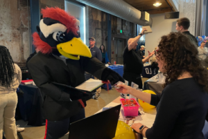 Rowdy the mascot networking